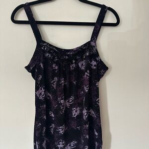 Reitmans Purple and Black Camisole Women’s Size M Top Y2K Festival